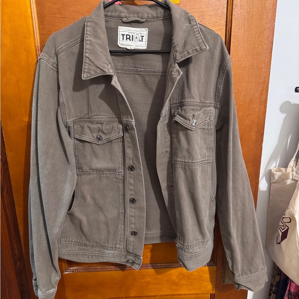 Gray Denim Work Jacket